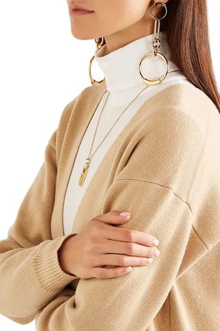 Chloé Gold long ring earrings Gold
